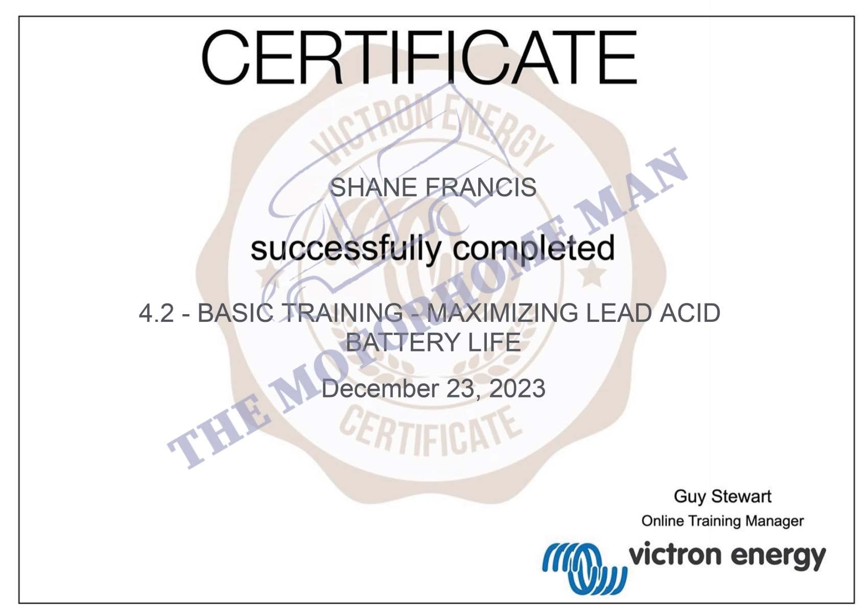 Certificate-batterys