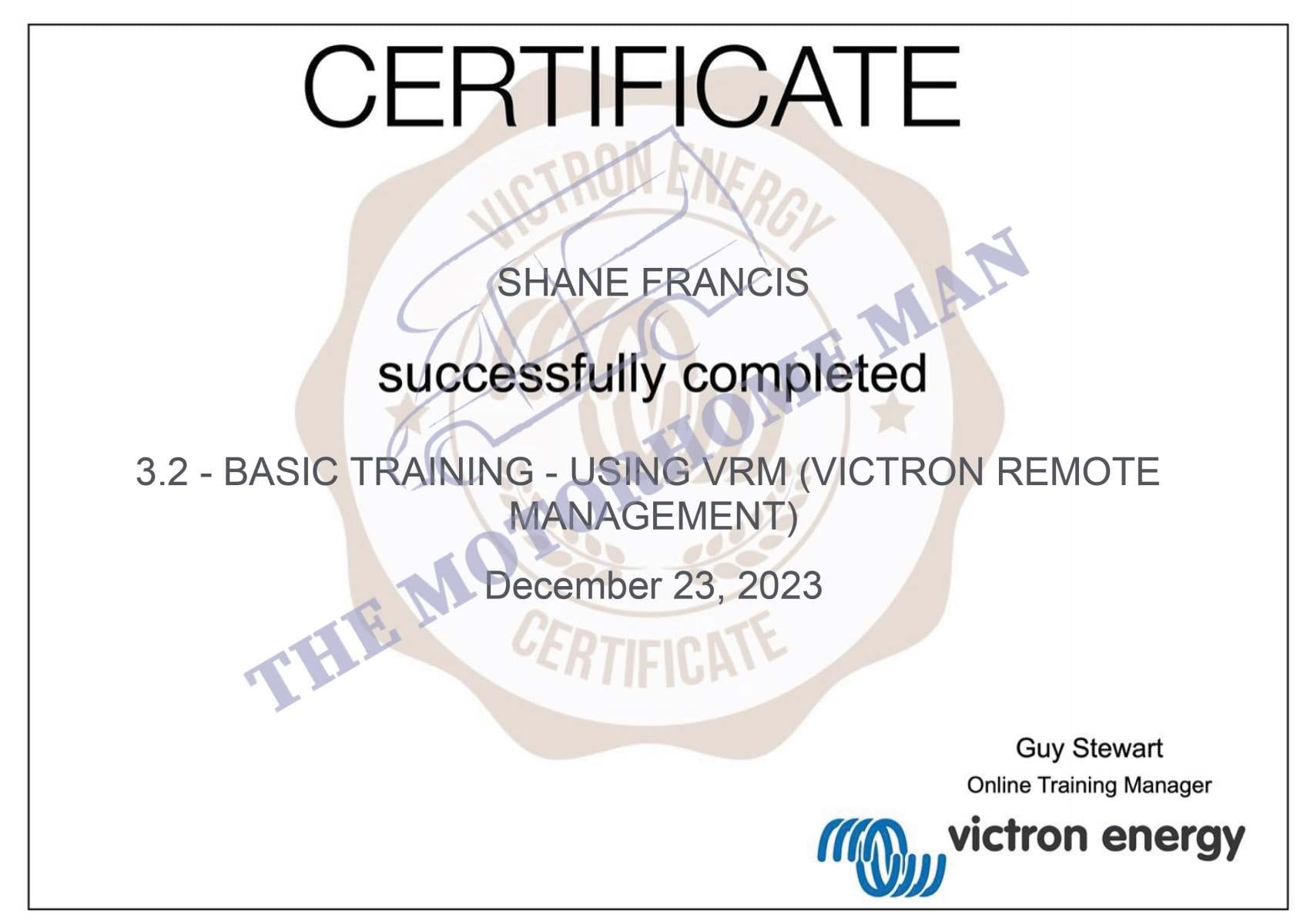 Certificate-vrm-vicron