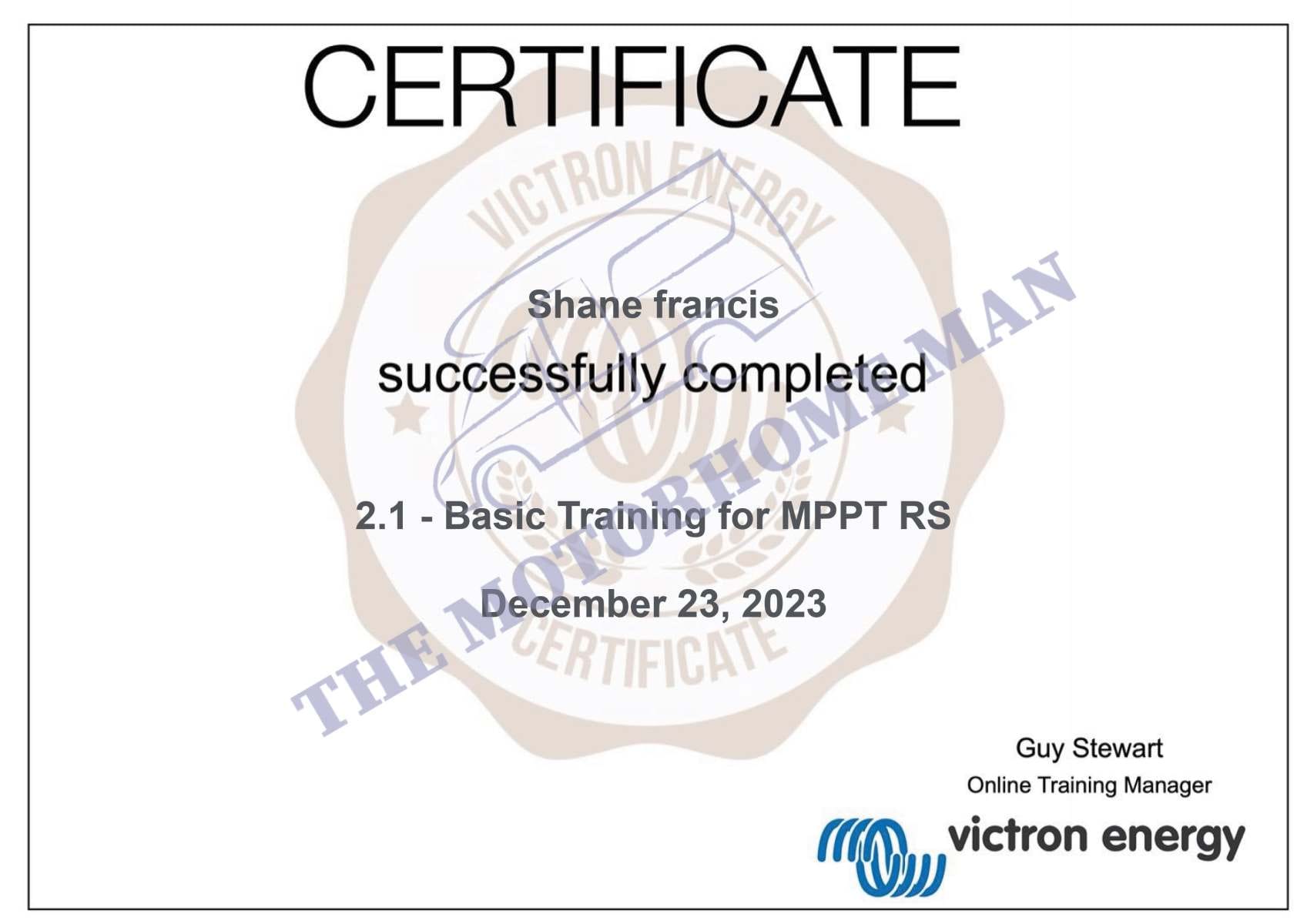 Certificate